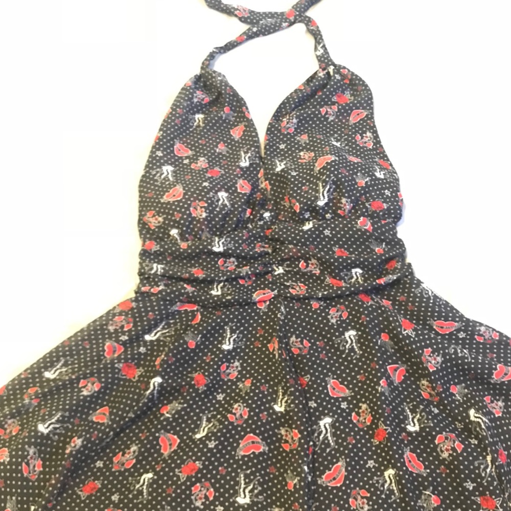 Hell bunny black and red halter dress